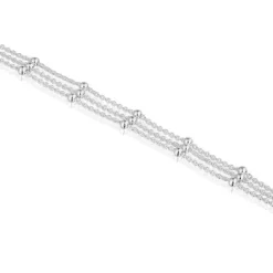Pulsera triple cadena de plata Basicos^TOUS