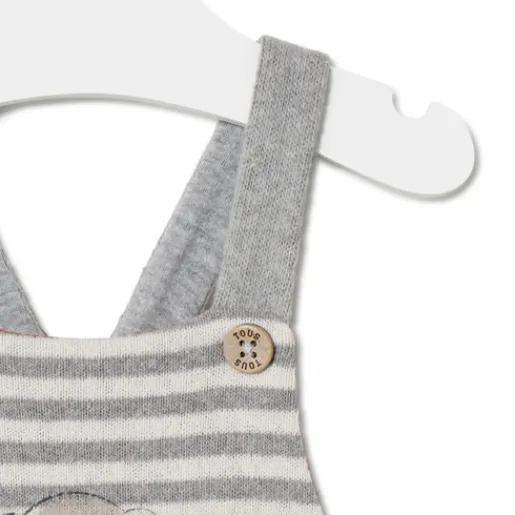 Ranita de bebé a rayas con osos Grey crudo^TOUS Discount