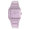 Reloj analógico con brazalete de aluminio rosa Karat Squared^TOUS Best