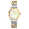 Reloj analógico con brazalete de acero SS, acero IPG dorado y esfera de nácar Epic Icon Mesh^TOUS Clearance