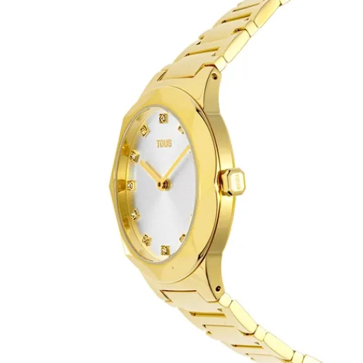 Reloj analógico con brazalete de acero IPG dorado Karat Oval^TOUS Outlet