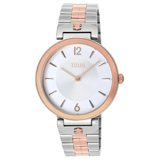 Reloj analógico con brazalete de acero y acero IPRG rosado S-Band^TOUS Clearance