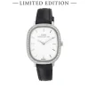 Reloj analógico Heritage con bisel de diamantes y correa de piel negra - Edición especial^TOUS Best