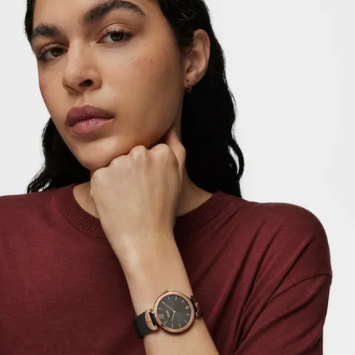 Reloj analógico S-Mesh bicolor IP rosado/IP negro^TOUS Best