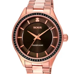 Reloj analógico T-Shine de acero IP rosado con zirconias cúbicas^TOUS Outlet