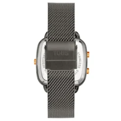 Reloj digital con brazalete de acero IPG gris D-Logo New^TOUS Best