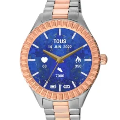 Reloj smartwatch con brazalete de acero y acero IP rosado T-Bear Connect^TOUS Outlet