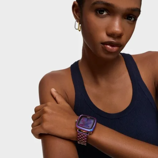 Reloj smartwatch con brazalete de acero IP iridiscente D-Connect^TOUS New