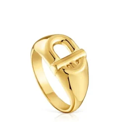 Sello con baño de oro 18 kt sobre plata MANIFESTO^TOUS