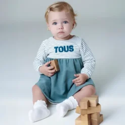 Vestido de bebé niña Classic verde^TOUS